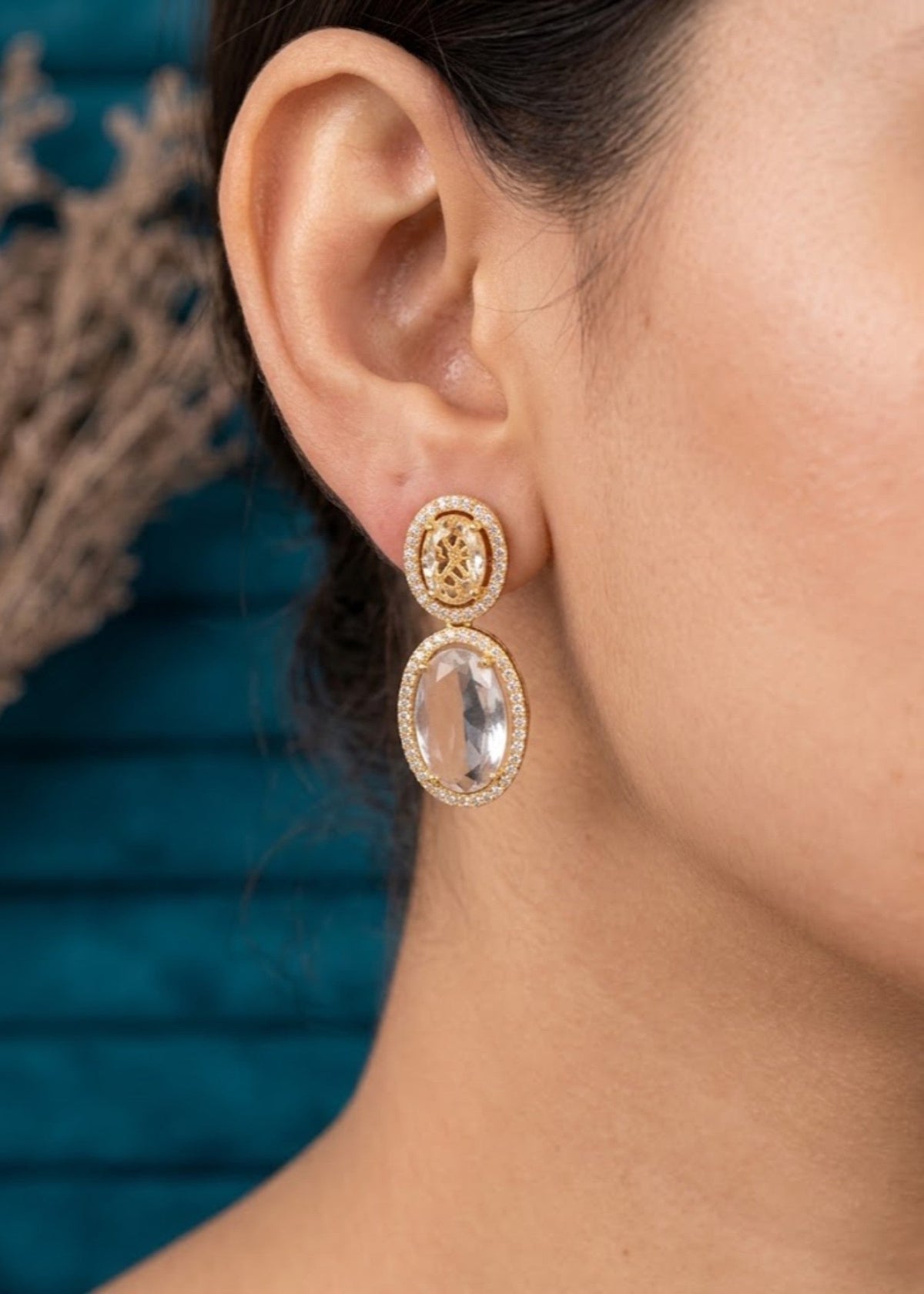 Shop the Zar Oval Drops from Zarosh Jewel