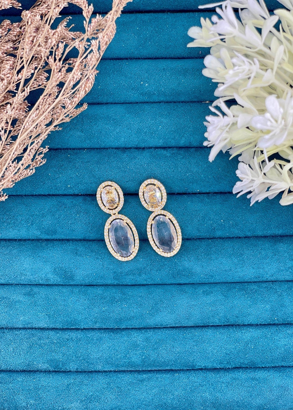 Shop the Zar Oval Drops from Zarosh Jewel