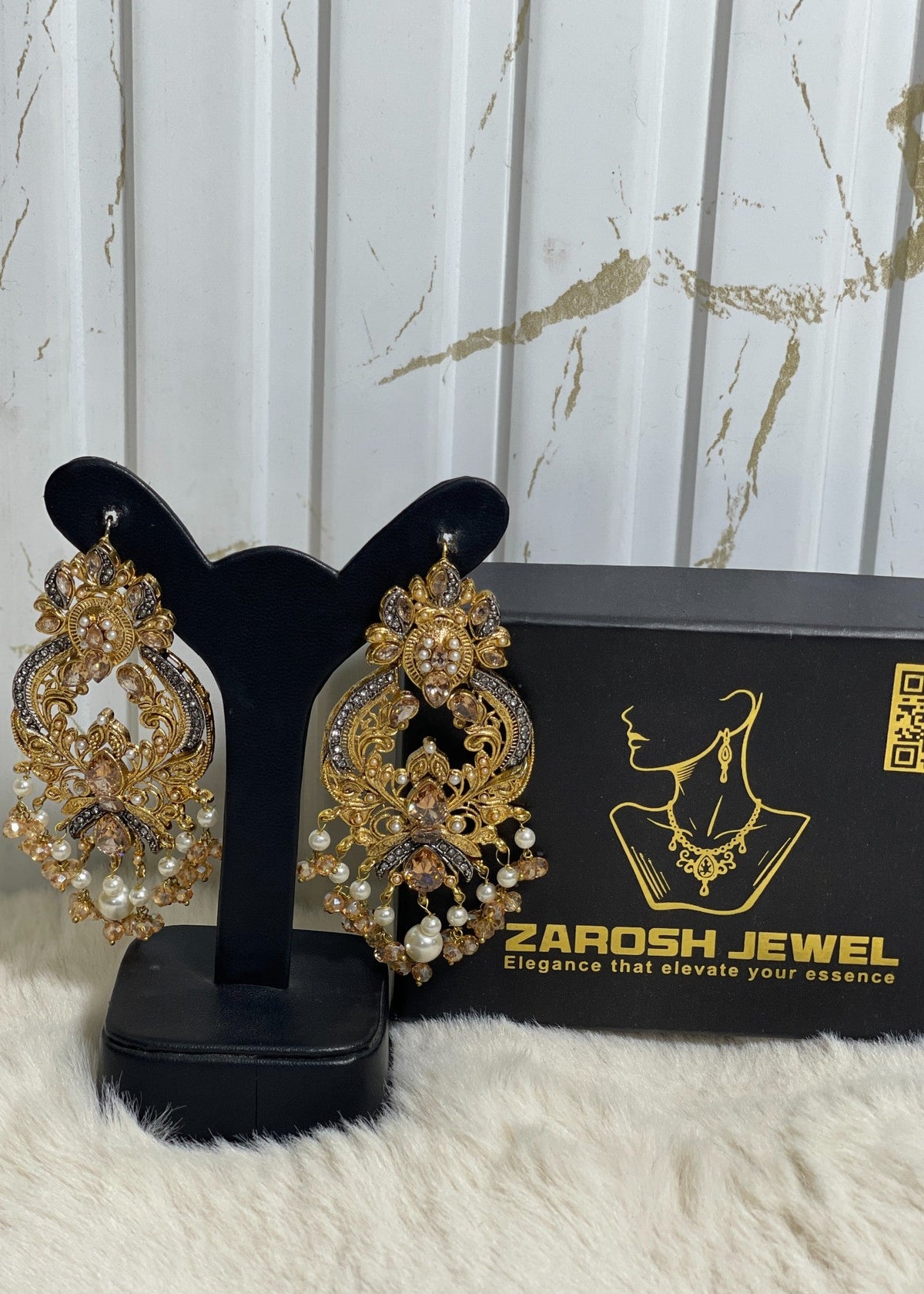 Shop the Zara Statement Earrings from Zarosh Jewel