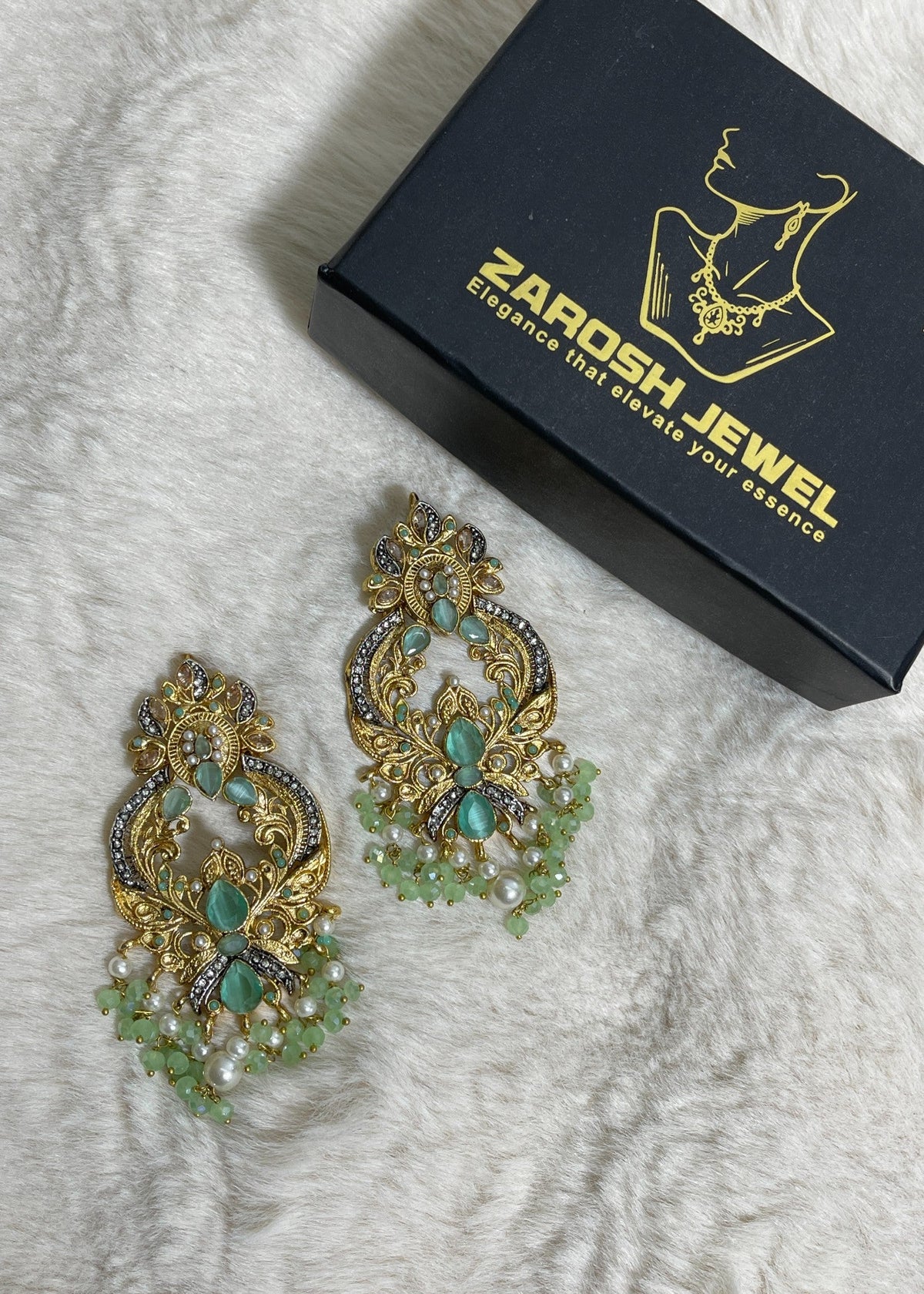 Shop the Zara Statement Earrings from Zarosh Jewel