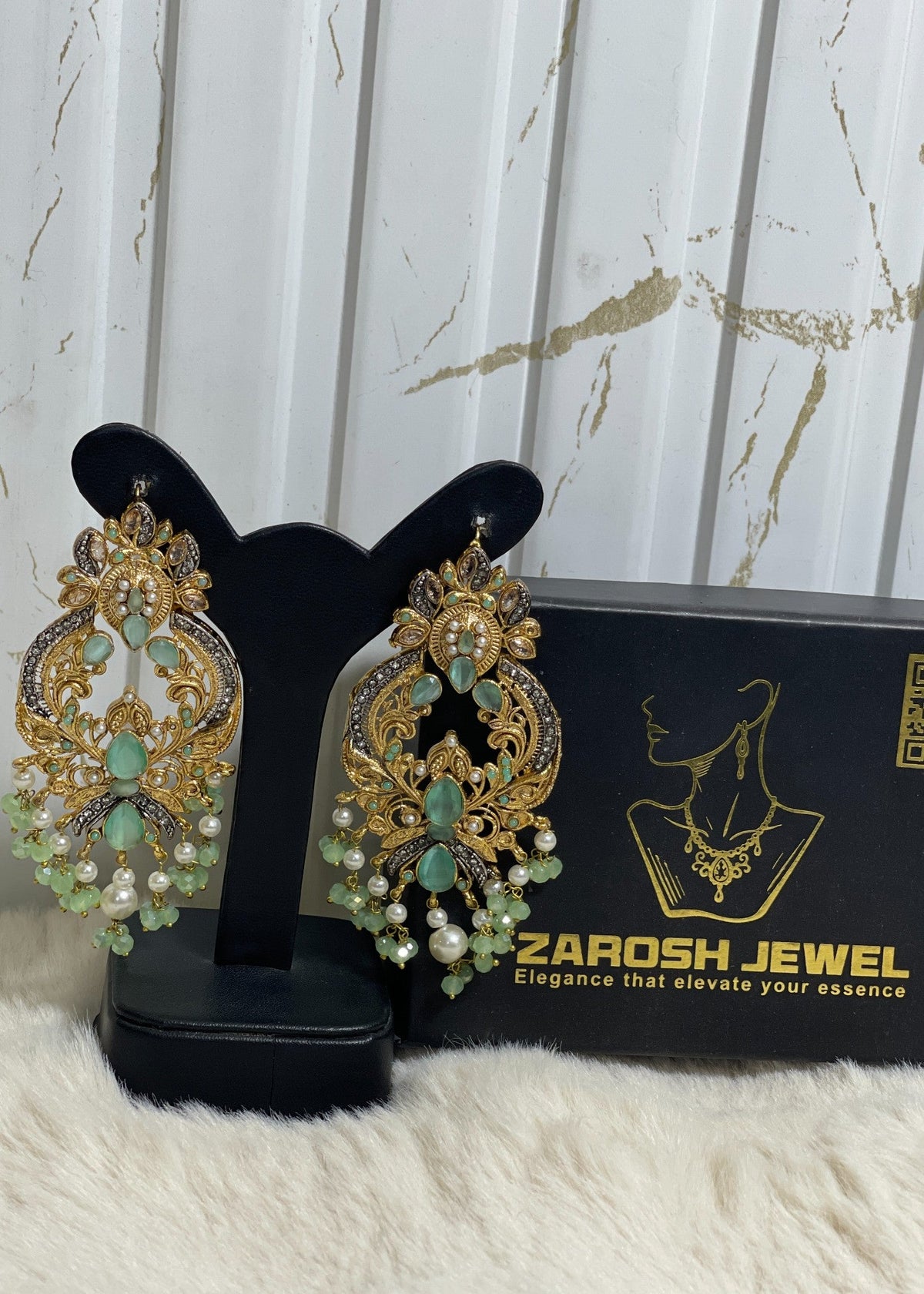 Shop the Zara Statement Earrings from Zarosh Jewel