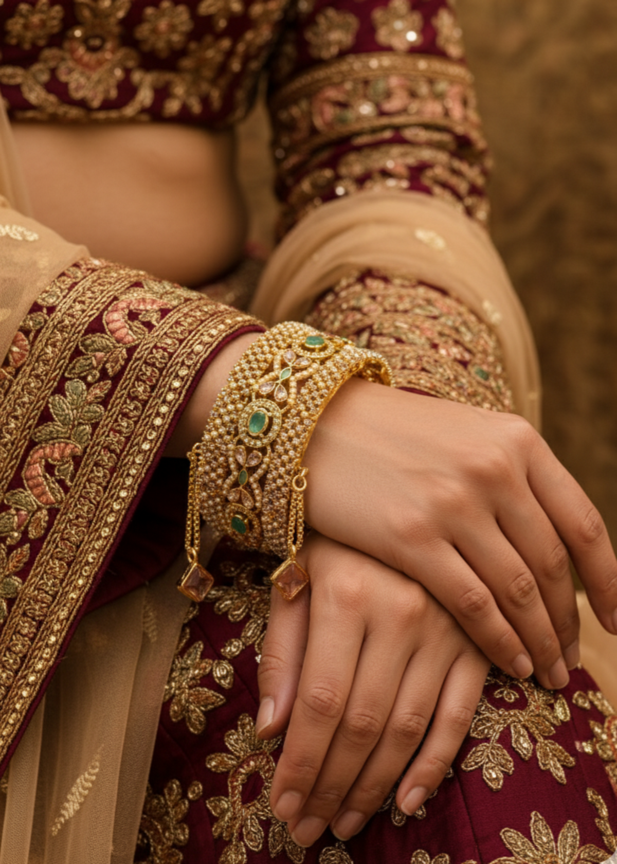 Shop the Zarlish Royal Bangles Openable from Zarosh Jewel