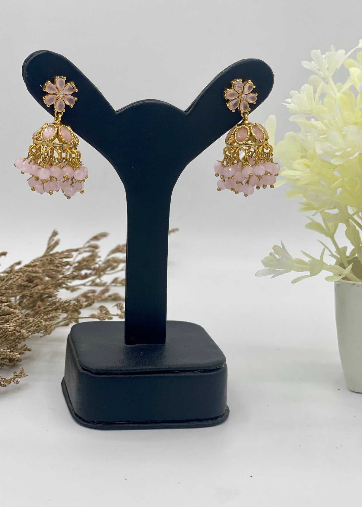 Shop the Zarmin Royal Floral Jhumka Earrings from Zarosh Jewel