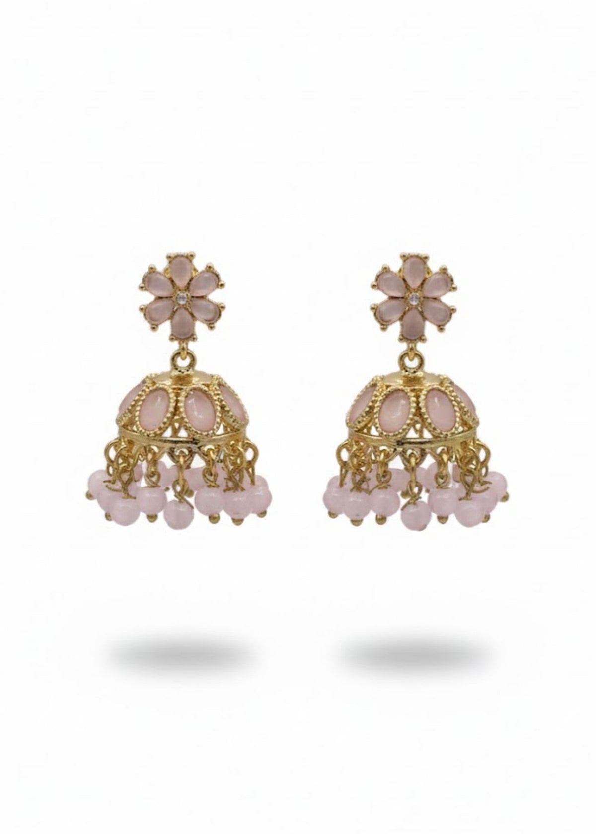 Shop the Zarmin Royal Floral Jhumka Earrings from Zarosh Jewel