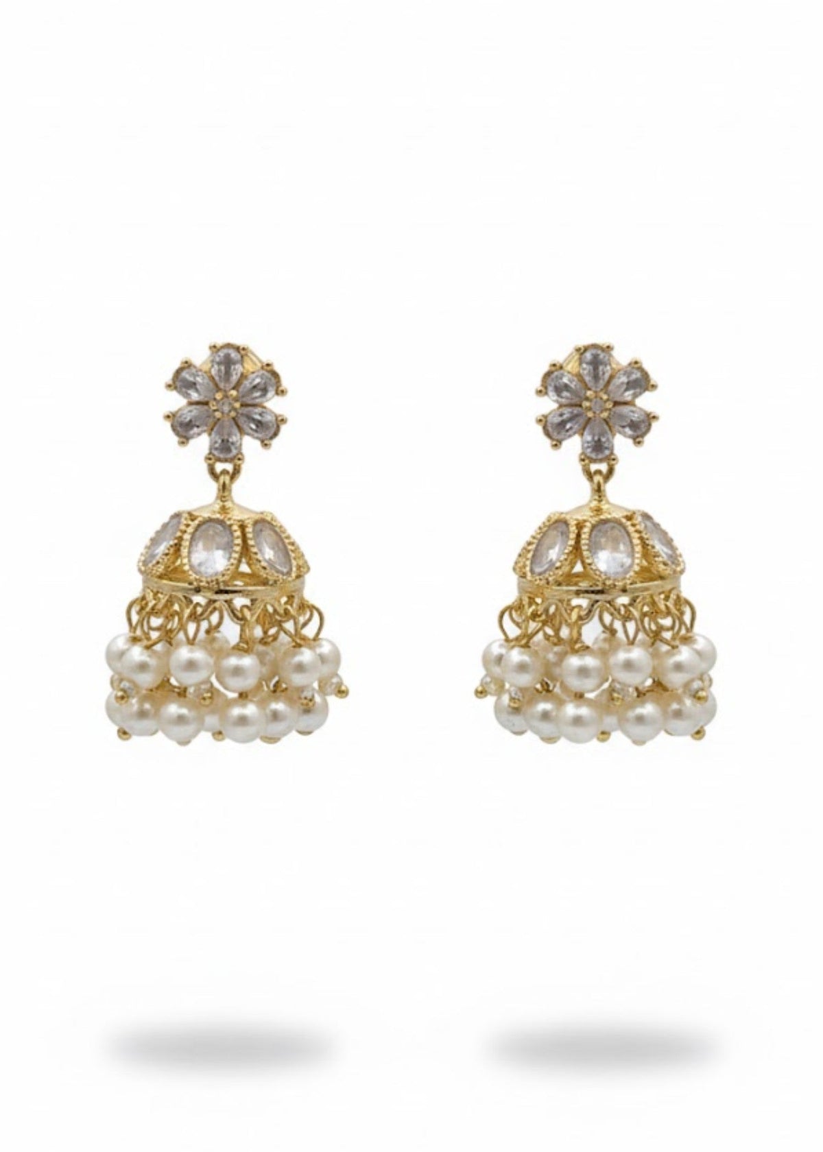 Shop the Zarmin Royal Floral Jhumka Earrings from Zarosh Jewel