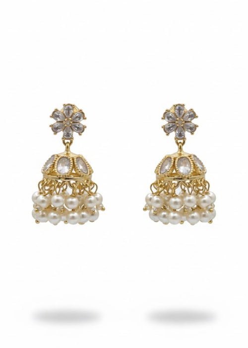 Shop the Zarmin Royal Floral Jhumka Earrings from Zarosh Jewel