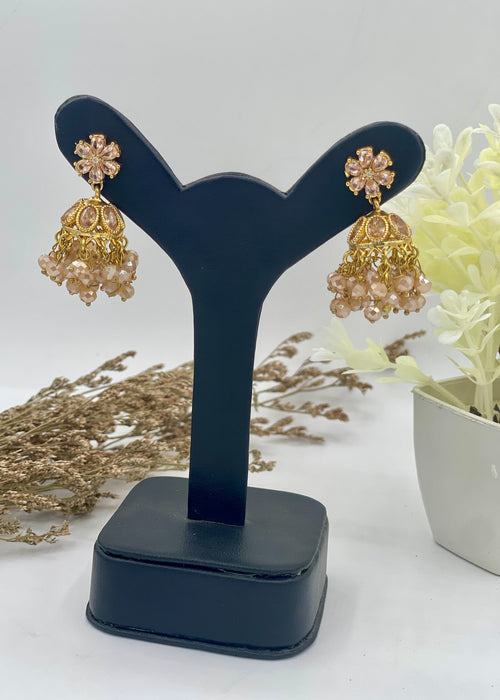 Shop the Zarmin Royal Floral Jhumka Earrings from Zarosh Jewel