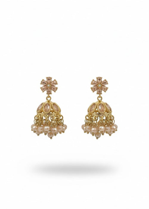 Shop the Zarmin Royal Floral Jhumka Earrings from Zarosh Jewel