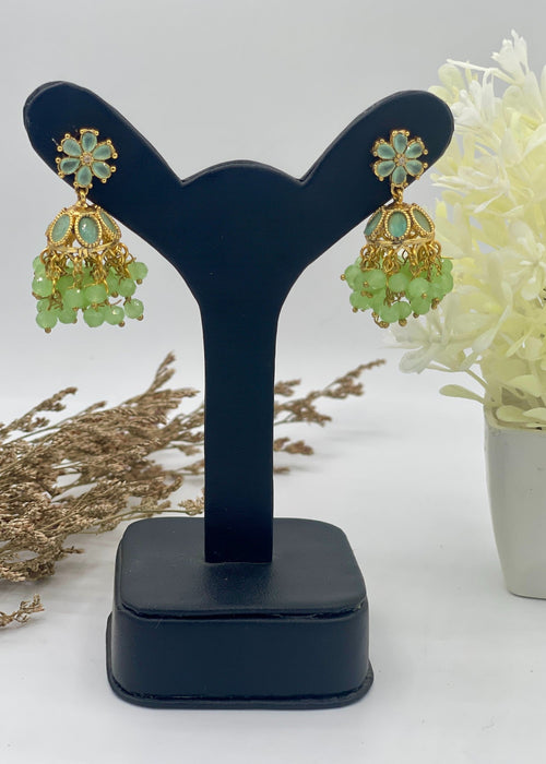 Shop the Zarmin Royal Floral Jhumka Earrings from Zarosh Jewel