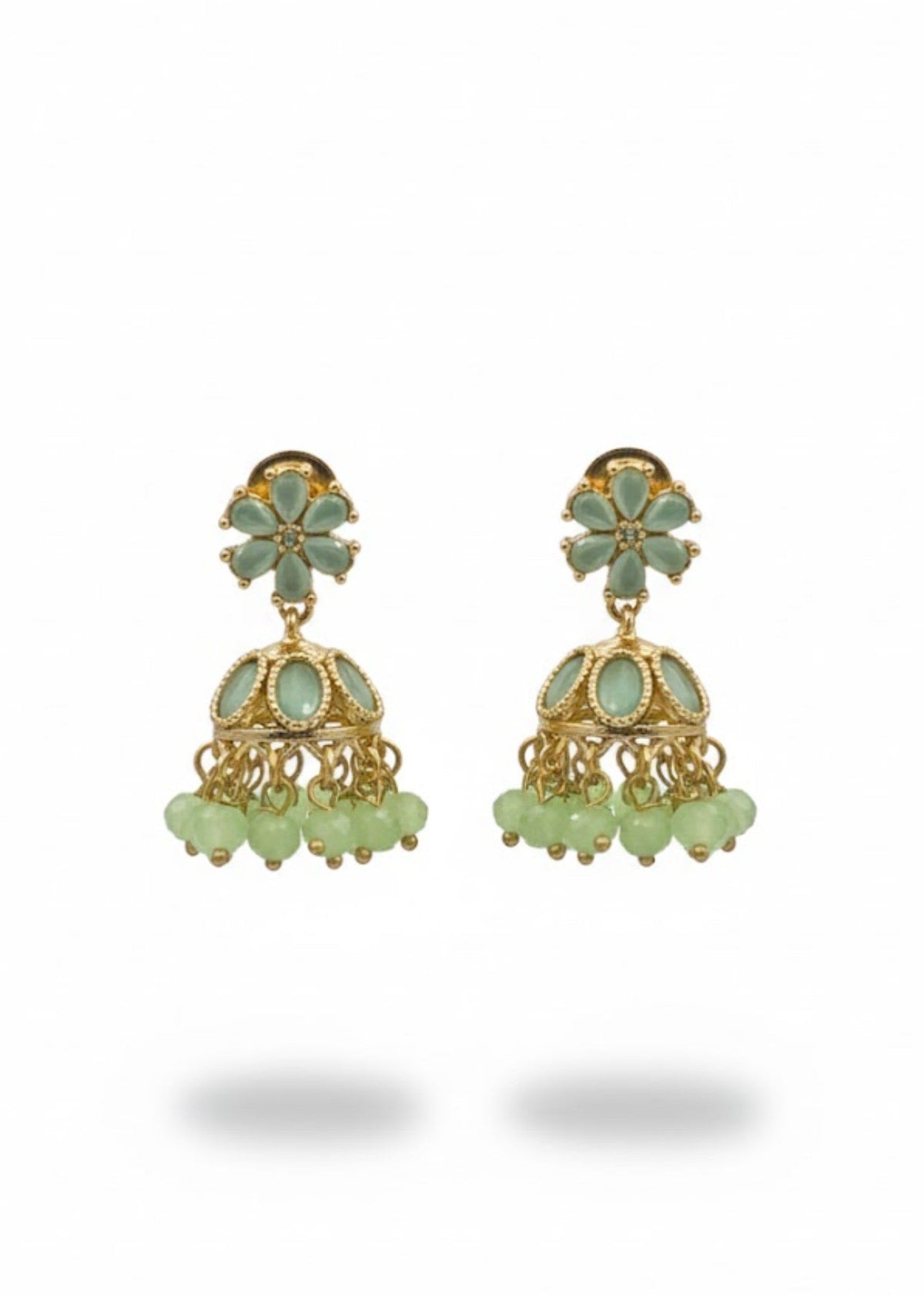 Shop the Zarmin Royal Floral Jhumka Earrings from Zarosh Jewel