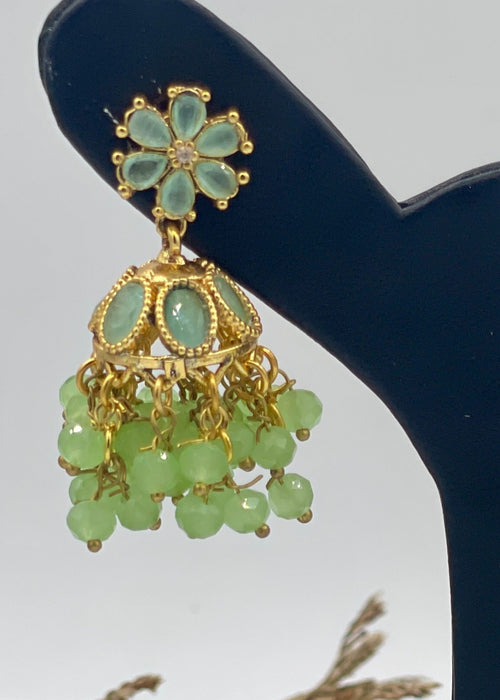 Shop the Zarmin Royal Floral Jhumka Earrings from Zarosh Jewel