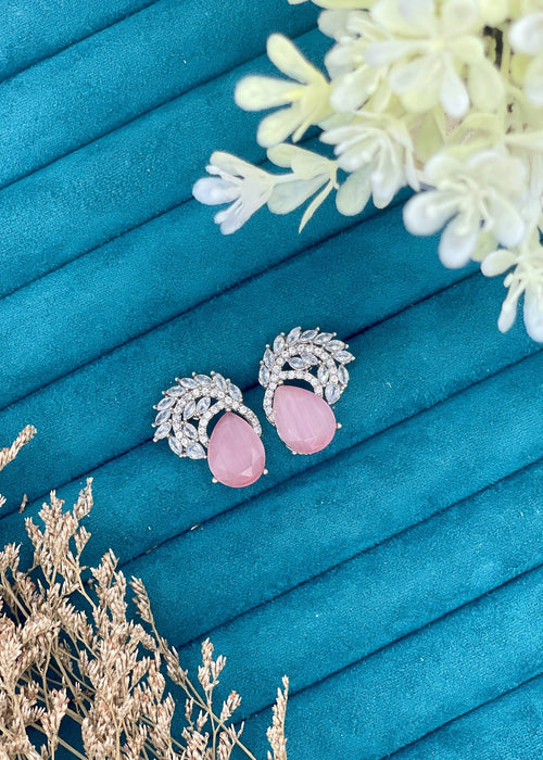 Shop the Zarqa Crystal Leaf Earrings from Zarosh Jewel