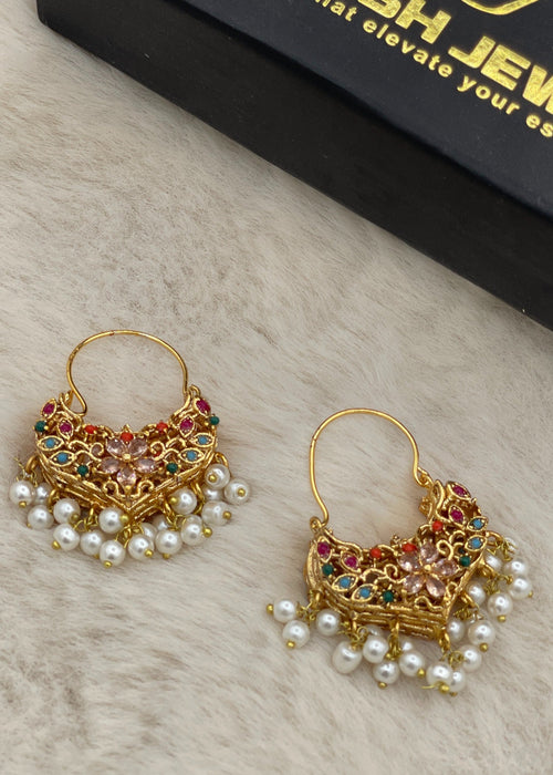 Shop the Zeenat Jadau Hoops from Zarosh Jewel