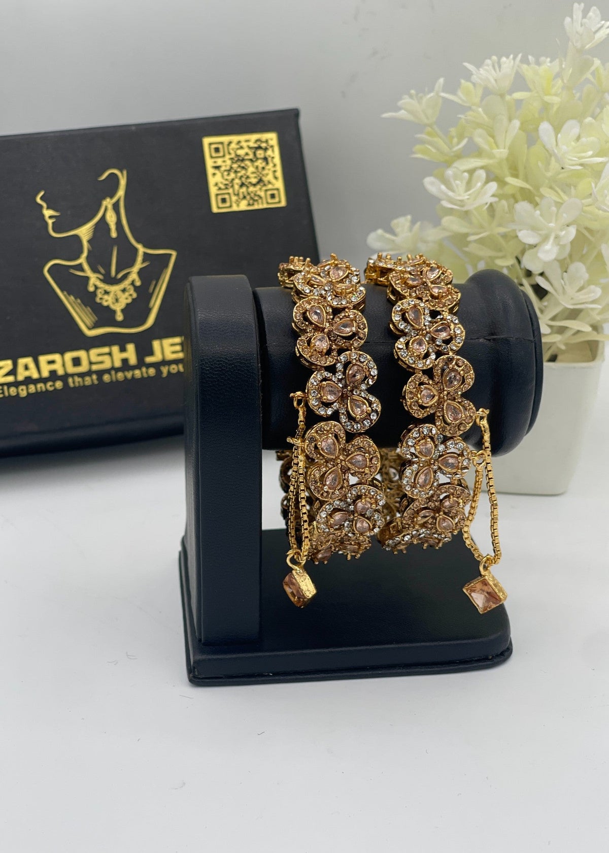 Shop the Zimal Openable Bangles from Zarosh Jewel