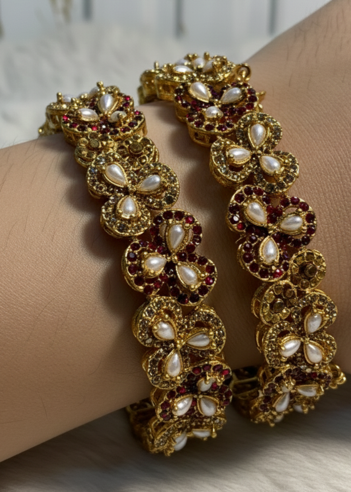 Shop the Zimal Openable Bangles from Zarosh Jewel