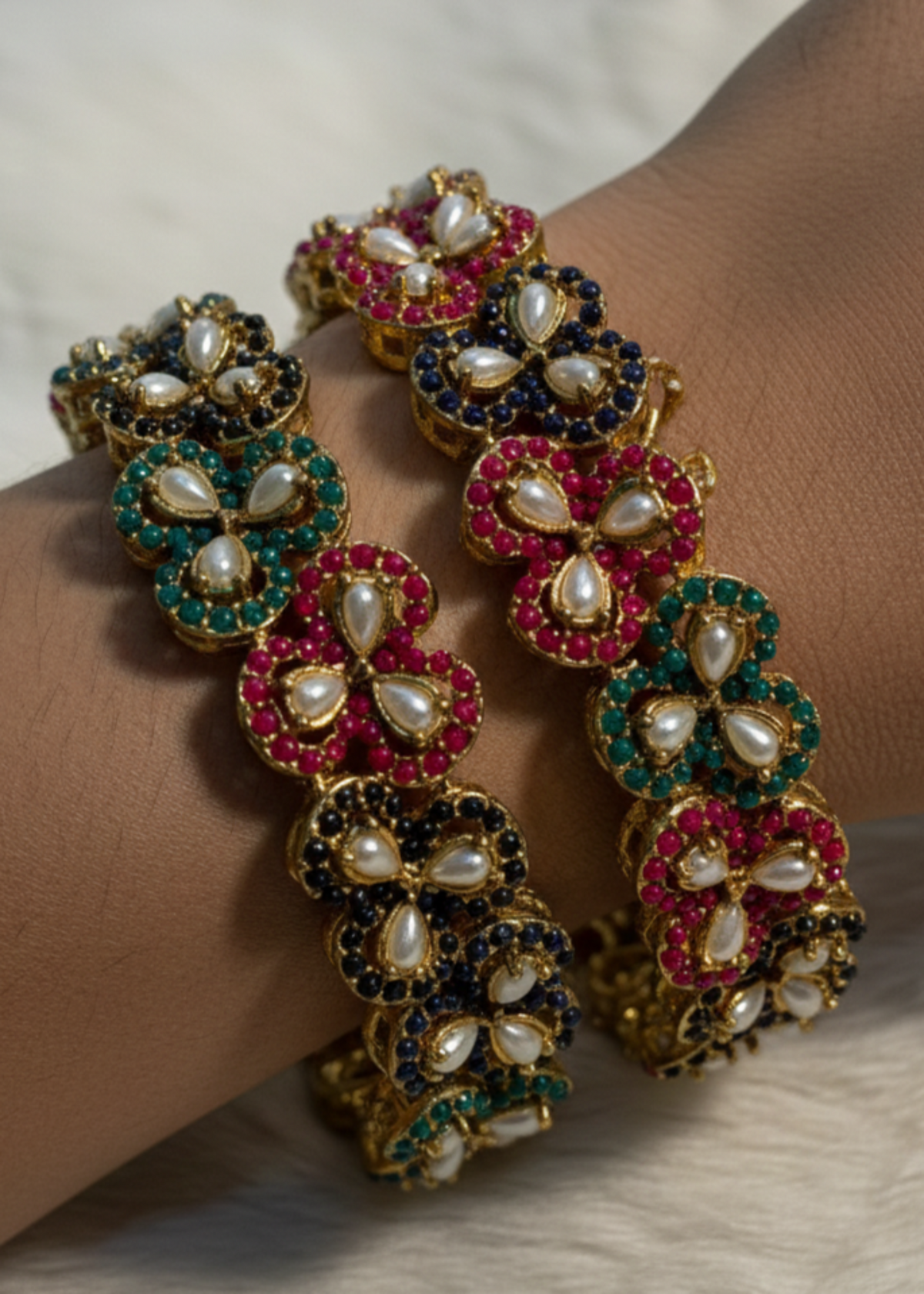 Shop the Zimal Openable Bangles from Zarosh Jewel