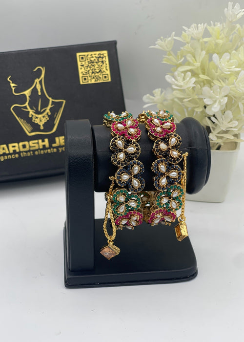 Shop the Zimal Openable Bangles from Zarosh Jewel