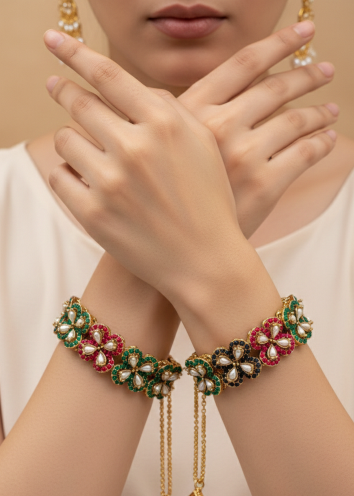 Shop the Zimal Openable Bangles from Zarosh Jewel