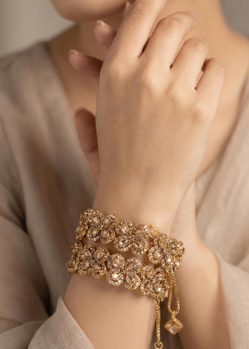 Shop the Zimal Openable Bangles from Zarosh Jewel