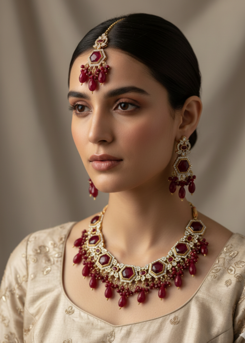 Zoya Necklace Set by Zarosh Jewel