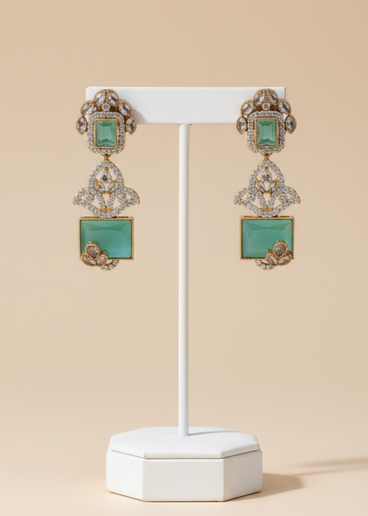 Shop the Zoya Noir Crystal Earrings from Zarosh Jewel