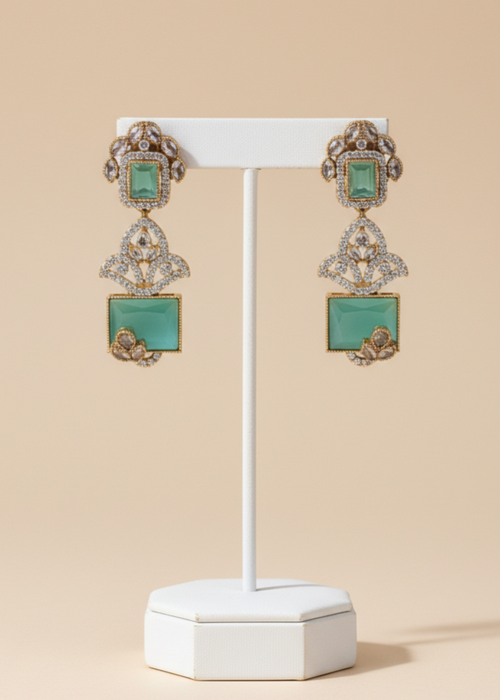 Shop the Zoya Noir Crystal Earrings from Zarosh Jewel