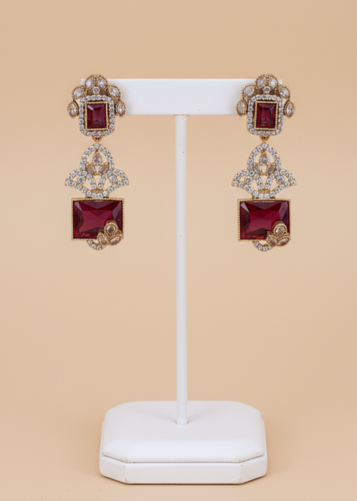 Shop the Zoya Noir Crystal Earrings from Zarosh Jewel