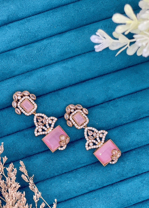 Shop the Zoya Noir Crystal Earrings from Zarosh Jewel