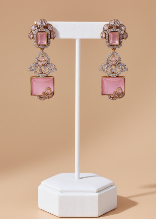 Shop the Zoya Noir Crystal Earrings from Zarosh Jewel