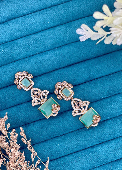 Shop the Zoya Noir Crystal Earrings from Zarosh Jewel