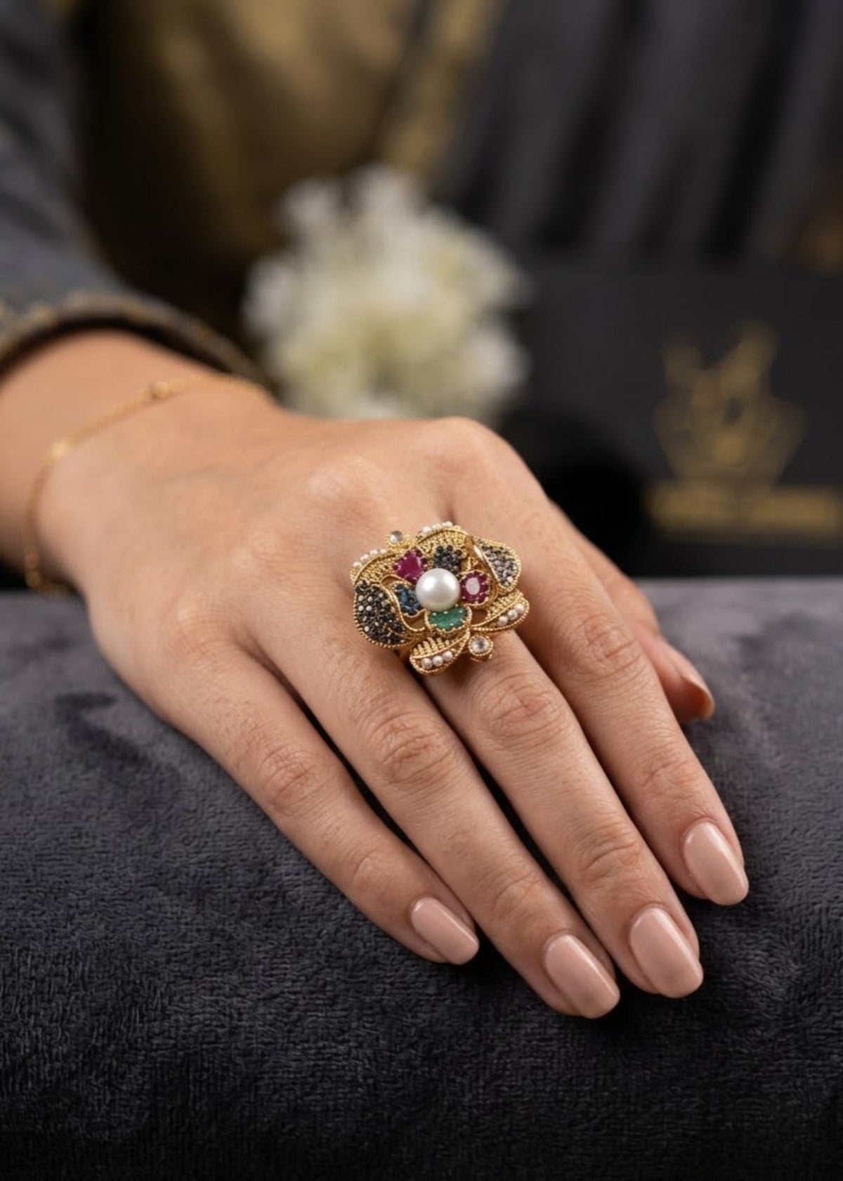 Shop the Zuleikha Blossom Ring from Zarosh Jewel