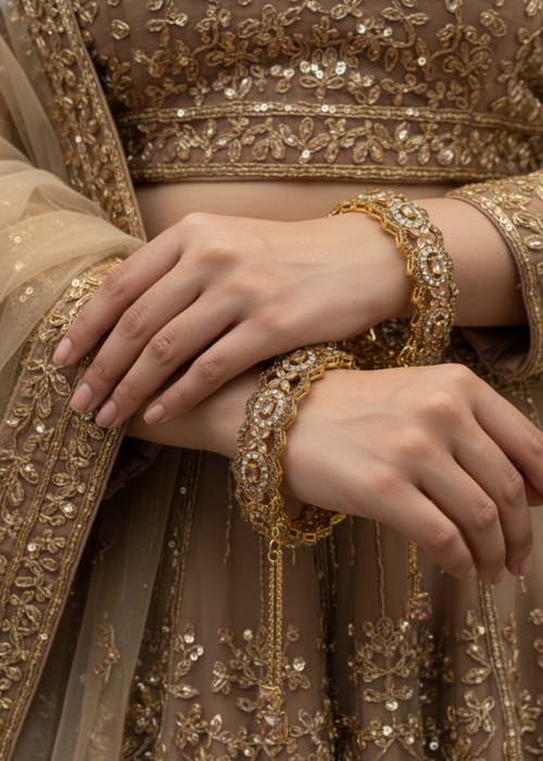 Shop the Zunaira Royal Bangles Openable from Zarosh Jewel