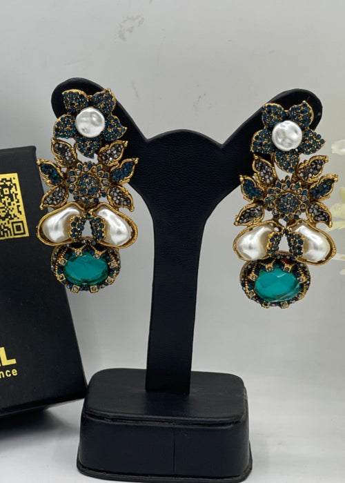 Shop the Zunairah Floral Drops from Zarosh Jewel