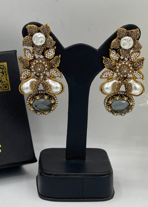 Shop the Zunairah Floral Drops from Zarosh Jewel